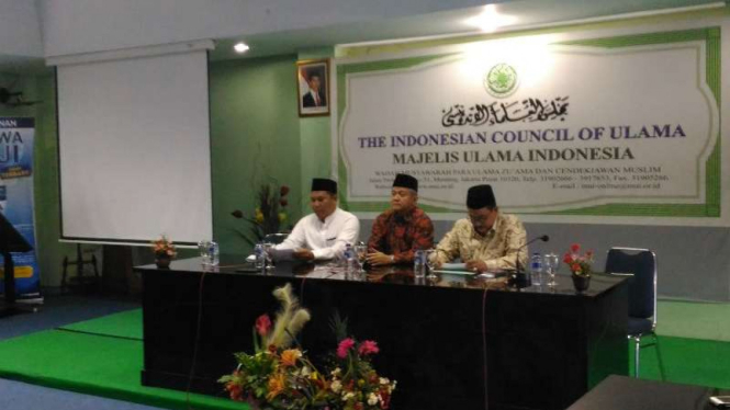 Majelis Ulama Indonesia (MUI) menggelar jumpa pers. (Ilustrasi).