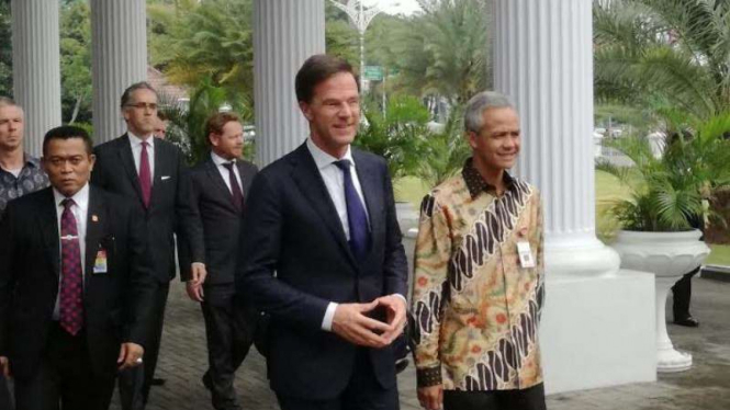 PM Belanda Mark Rutte saat di Semarang, 22 November 2016.