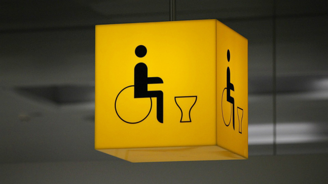 Ilustrasi toilet untuk penyandang disabilitas