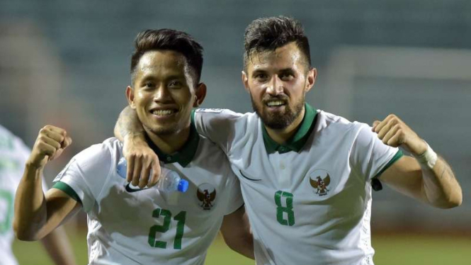 Pemain Timnas Indonesia, Andik Vermansyah dan Stefano Lilipaly