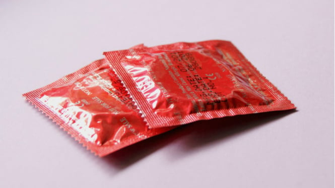 Ilustrasi kondom/alat kontrasepsi.