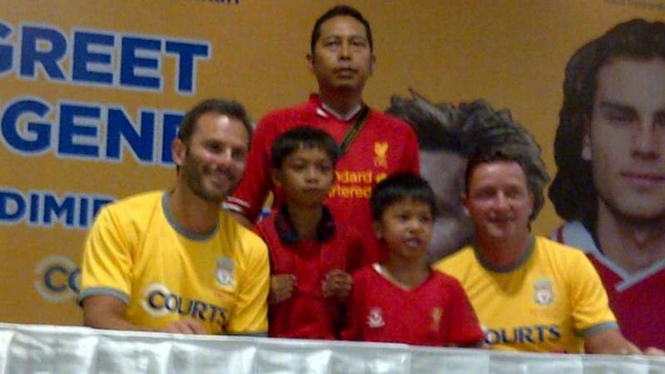 Mantan bintang Liverpool, Patrick Berger (kiri) dan Vladimir Smicer (kanan)