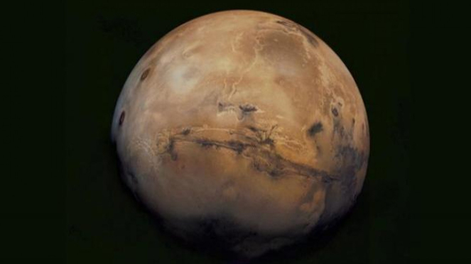 Ilustrasi planet Mars.