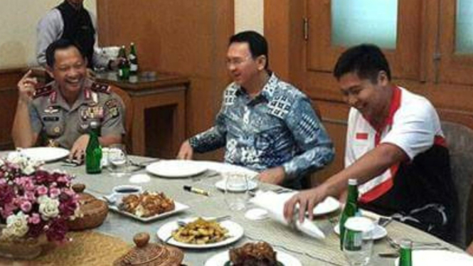 Kapolri Jenderal Tito Karnavian dan Ahok.