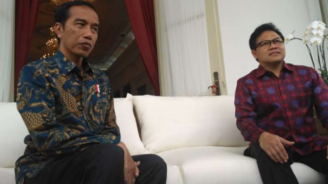 Presiden Jokowi dan Ketua Umum PKB Muhaimin Iskandar.