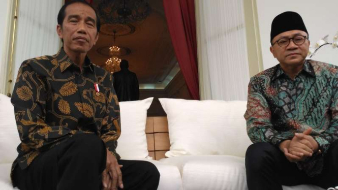 Presiden Jokowi dan Ketua Umum PAN Zulkifli Hasan.