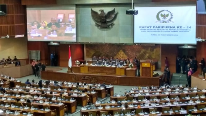 Ilustrasi sidang Paripurna di DPR 