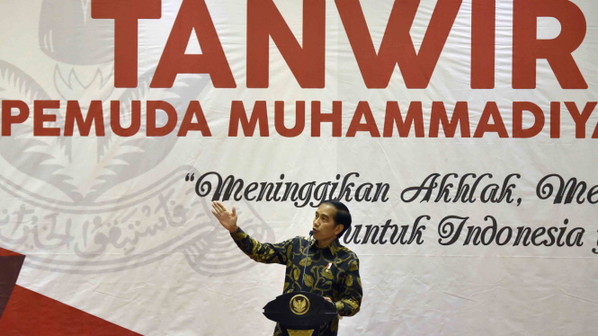 Presiden Joko Widodo saat Hadiri Tanwir I Pemuda Muhammadiyah