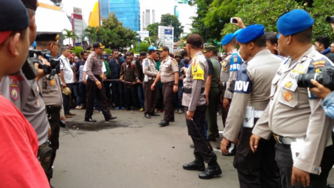 Polisi jaga demo mahasiswa Papua di Bundaran HI 