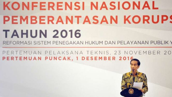 Presiden Joko Widodo saat buka KNPK 2016