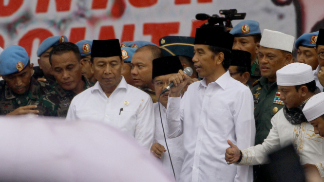Pidato Singkat, Jokowi Temui Aksi Bela Islam III atau Aksi Damai 212