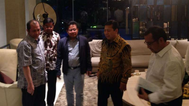 Ketua Umum PKB Muhaimin Iskandar dengan Ketua Umum Golkar Setya Novanto bertemu