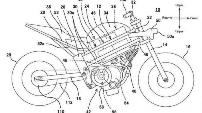 Sketsa motor listrik Kawasaki