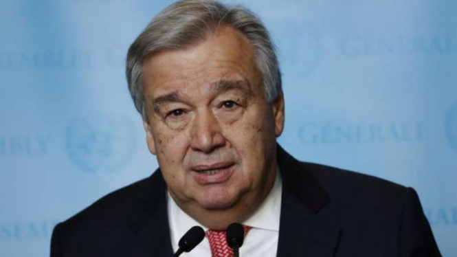 Sekjen PBB yang baru, Antonio Guterres, menggantikan Ban Ki-moon.