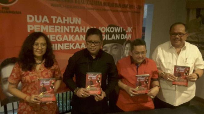 Peluncuran Buku Catatan Hukum dan HAM Pemerintahan Jokowi-JK oleh PDIP
