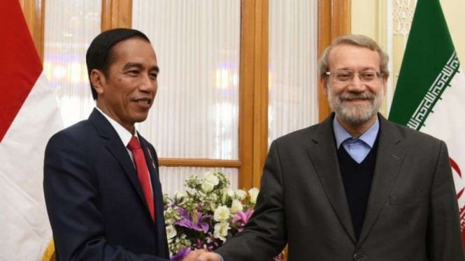 Presiden Jokowi dan Presiden Iran Hassan Rouhani.