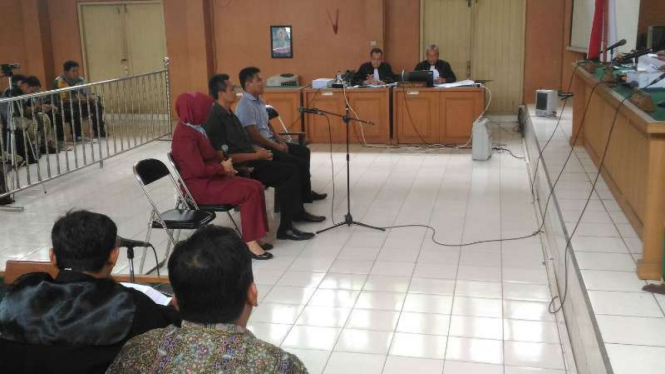 Suasana sidang terdakwa Zulfikar di Pengadilan Negeri Klas 1 Palembang