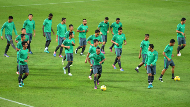 Latihan Timnas Indonesia Jelang Laga Final Kedua Piala AFF