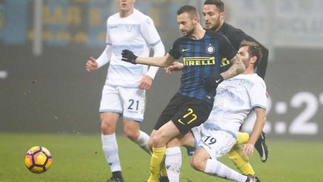 Pertandingan Inter Milan melawan Lazio di ajang Serie A