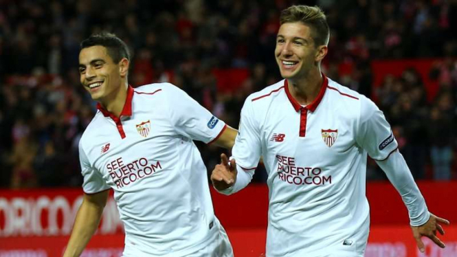 Dua bintang Sevilla, Luciano Vietto (kanan) dan Wissam Ben Yedder (kiri)