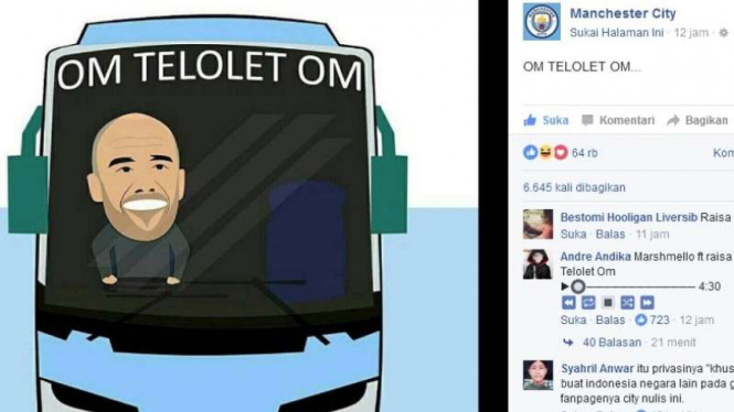 Manchester City kena deman 'Om telolet Om'