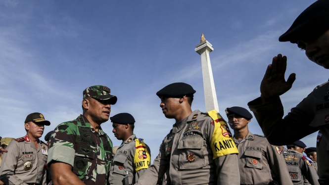 Apel Gelar Pasukan Operasi Lilin 2016 di Lapangan Monas. 