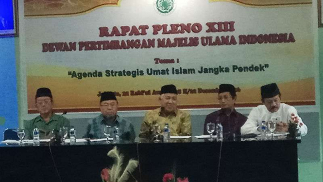 Majelis Ulama Indonesia saat menggelar rapat pleno.