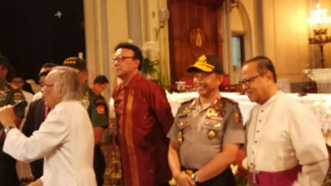  Jenderal Polisi Tito Karnavian di Gereja Katedral, Jakarta Pusat.