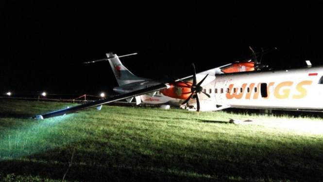 Pesawat Wings Air ATR-72-600 tergelincir di Bandara Ahmad Yani Semarang
