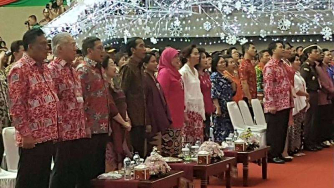 Presiden Jokowi hadiri Natal Nasional di Tondano, Sulawesi Utara