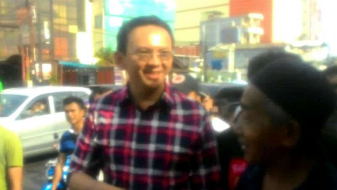 Ahok blusukan di Jalan Dewi Sartika, Jakarta