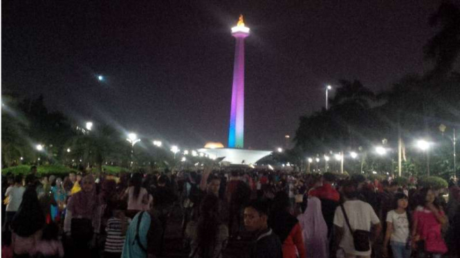 Suasana di Kawasan Monumen Nasional atau Monas.