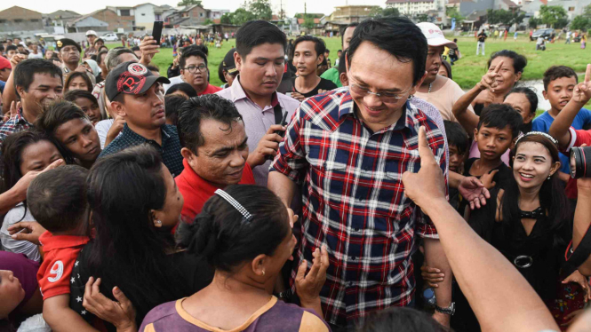 Kampanye, Ahok Blusukan ke Semper Barat Cilincing