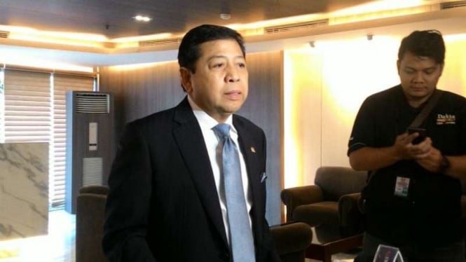 Ketua DPR dan Ketua Umum Partai Golkar, Setya Novanto.