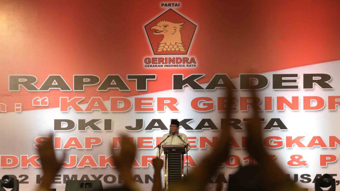 Ilustrasi rapat akbar kader Gerindra