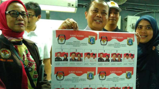 Surat suara untuk Pilkada DKI dicetak di Makassar.