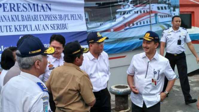 Pelayaran KM Express Bahari Pelni rute Sunda Kelapa-Kepulauan Seribu diresmikan.