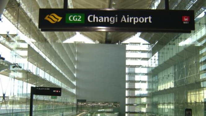 Bandara Changi, Singapura.