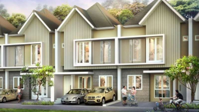 Desain Rumah di Proyek Perumahan di Serpong, Tangerang.