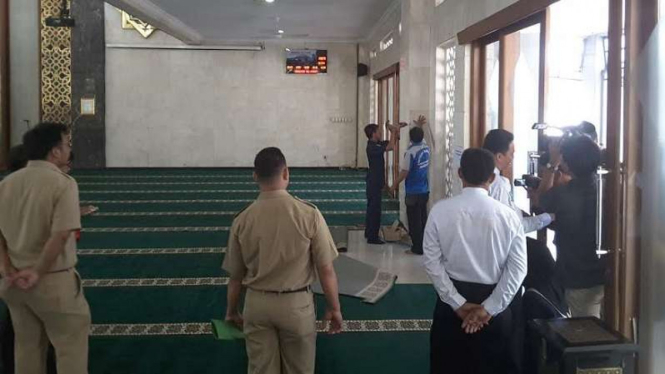 Penyidik Mabes Polri periksa Masjid Al Fauz.