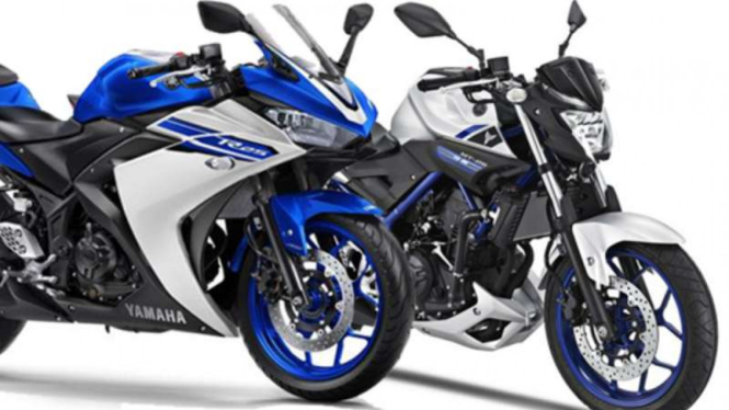 Yamaha R25 dan MT-25.