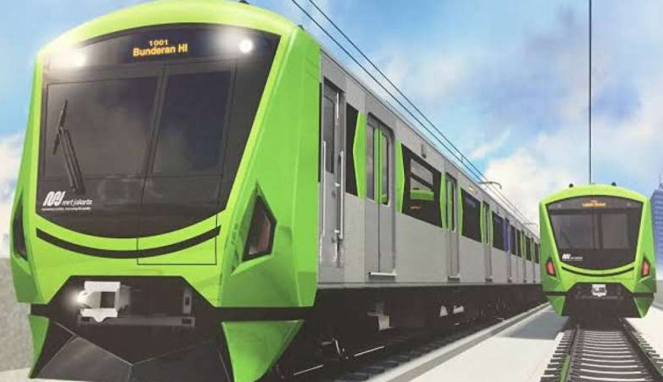 Desain kereta MRT Jakarta.