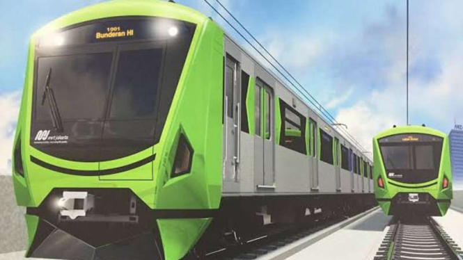 Desain kereta MRT Jakarta.