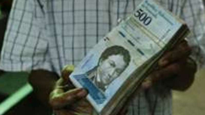 Ilustrasi Mata uang baru Venezuela.