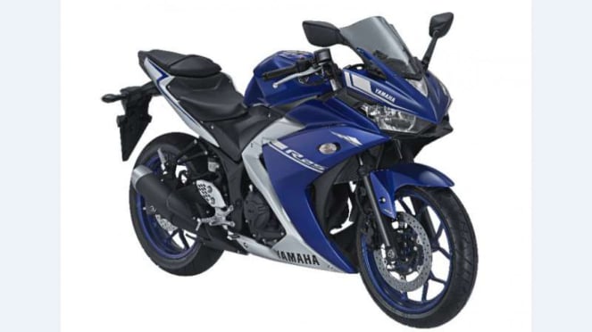 Yamaha R25 dengan warna dan grafis terbaru.