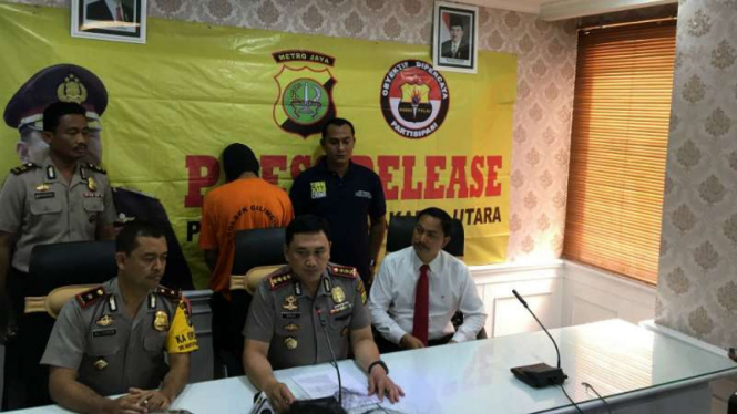 Kapolres Jakarta Utara Kombes Pol Awal Chairuddin rilis kasus pembunuhan, Selasa, 17 Januari 2017.