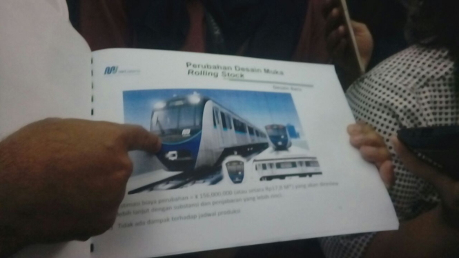 Foto desain baru MRT berwarna biru.