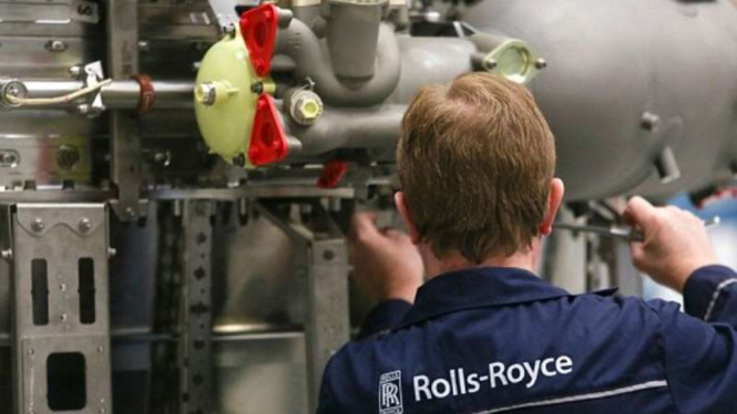Pekerja di pabrik Rolls -Royce 