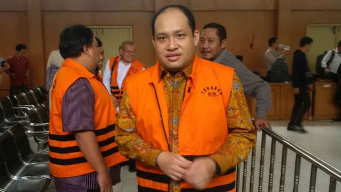 Yan Anton Ferdian, Bupati nonaktif Banyuasin, menjalani sidang perkara korupsi proyek Dinas Pendidikan setempat, di Pengadilan Negeri Palembang, pada Kamis, 19 Januari 2017.
