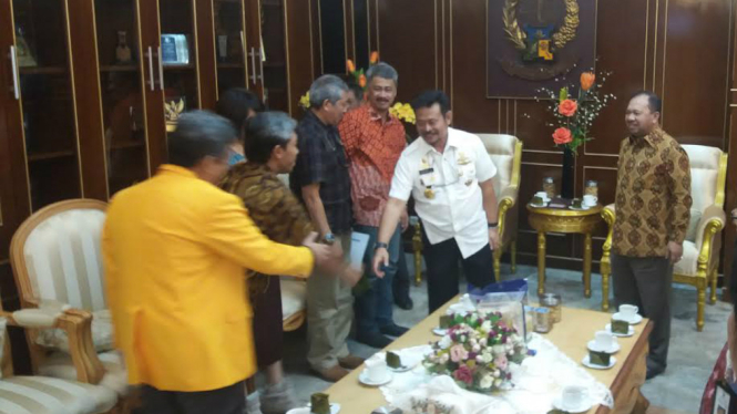 Perwakilan Kemenristekdikti menemui Gubernur Sulawesi Selatan Syahrul Yasin L